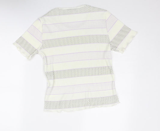 Womens UK Size M Klass White Basic T-Shirt