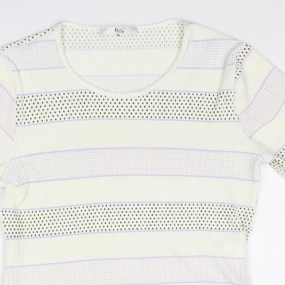 Womens UK Size M Klass White Basic T-Shirt