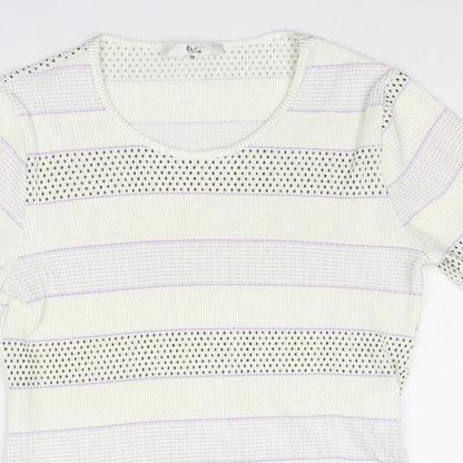 Womens UK Size M Klass White Basic T-Shirt