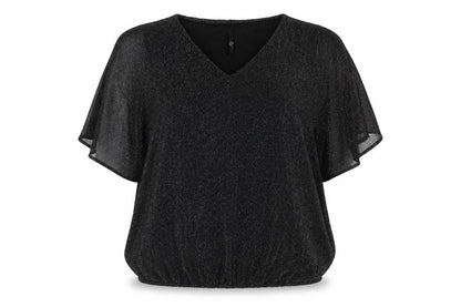 Womens UK Size 16 Arcadia Black Basic Blouse