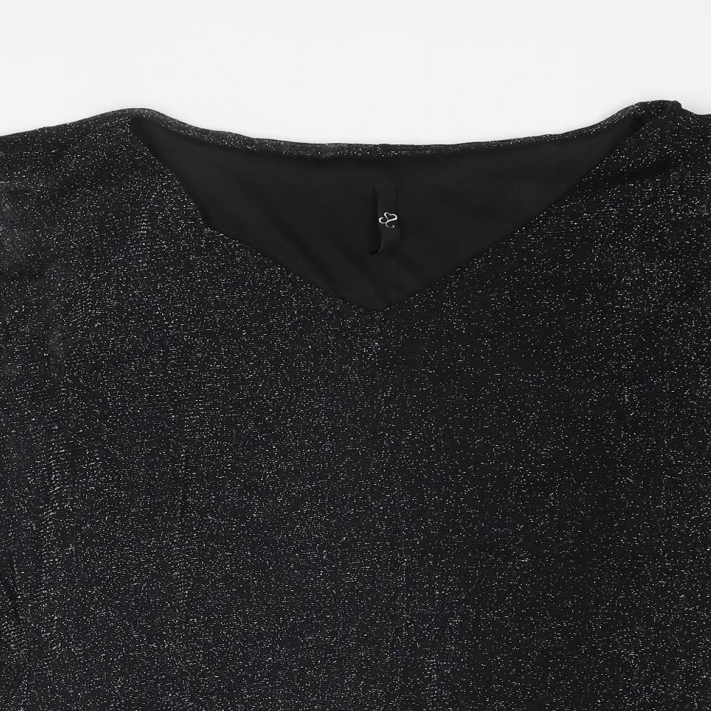 Womens UK Size 16 Arcadia Black Basic Blouse