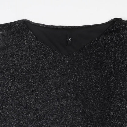 Womens UK Size 16 Arcadia Black Basic Blouse