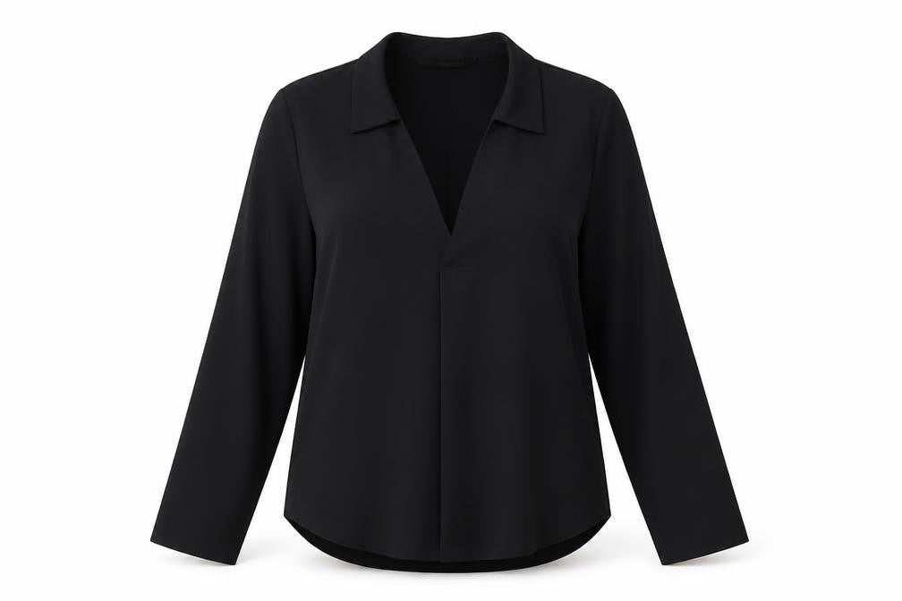 Womens UK Size S Zara Black Basic Blouse