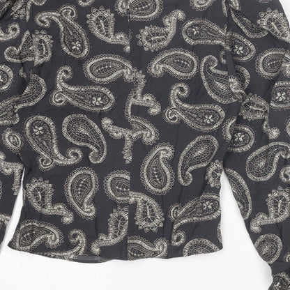 Womens UK Size S Zara Grey Basic Blouse