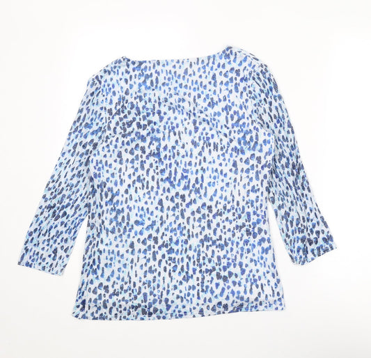 Womens UK Size 10 Classic Blue Basic Blouse