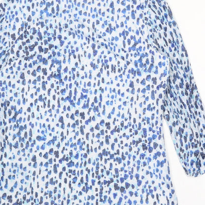 Womens UK Size 10 Classic Blue Basic Blouse