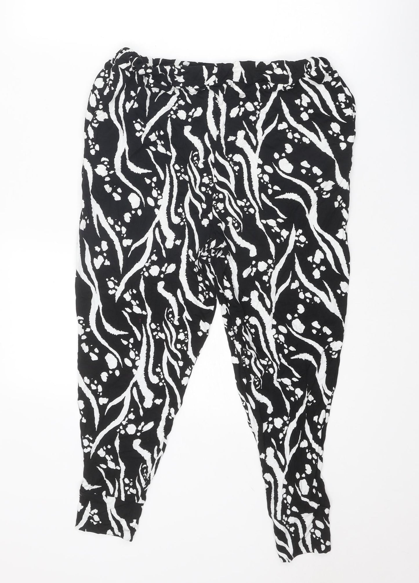 Womens UK Size 12 Missguided Regular Fit Capri Black Trousers