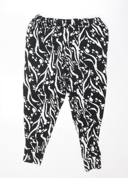 Womens UK Size 12 Missguided Regular Fit Capri Black Trousers