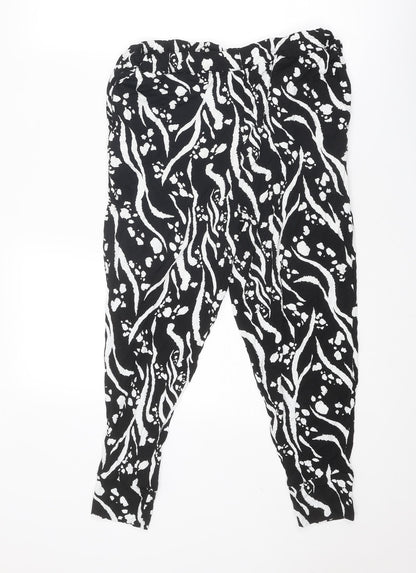 Womens UK Size 12 Missguided Regular Fit Capri Black Trousers