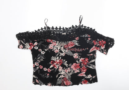 Womens UK Size M Voyelles Multicoloured Basic Blouse