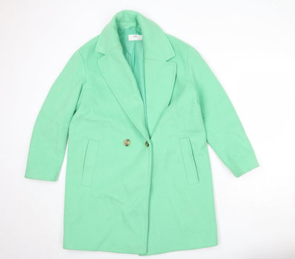 Womens UK Size 12 Marks and Spencer Green Overcoat