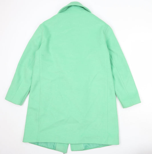 Womens UK Size 12 Marks and Spencer Green Overcoat
