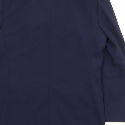 Blackberrys Mens Blue Polyester Jacket Suit Jacket Size 38 Regular