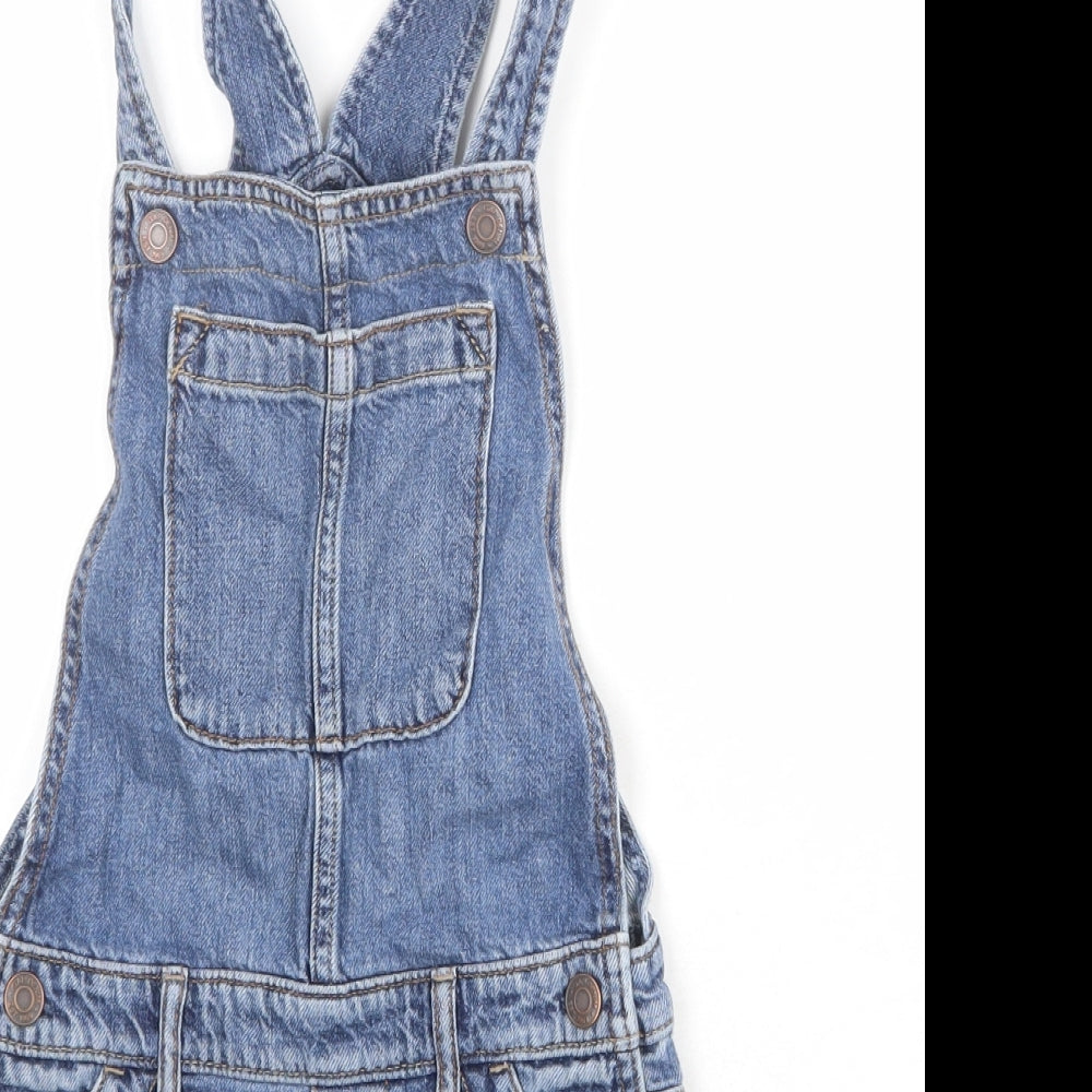 Gap Girls Blue 100% Cotton Dungaree One-Piece Size L Button