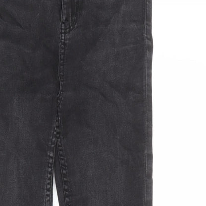 New Look Womens Grey Cotton Skinny Jeans Size 8 Regular Zip