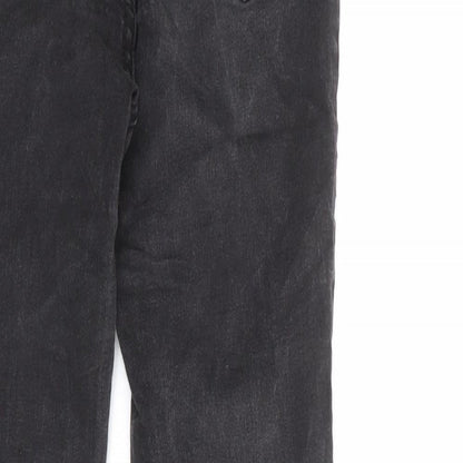 New Look Womens Grey Cotton Skinny Jeans Size 8 Regular Zip