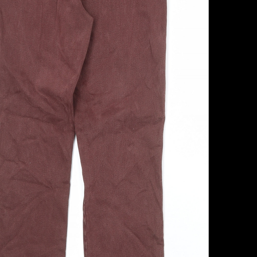 BRAX Womens Red Cotton Straight Jeans Size 14 Regular Zip