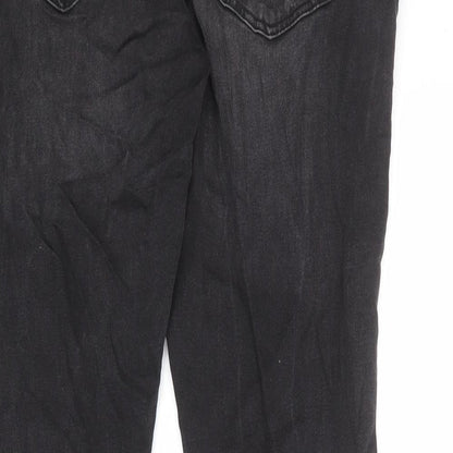 Dorothy Perkins Womens Grey Cotton Skinny Jeans Size 10 Regular Zip
