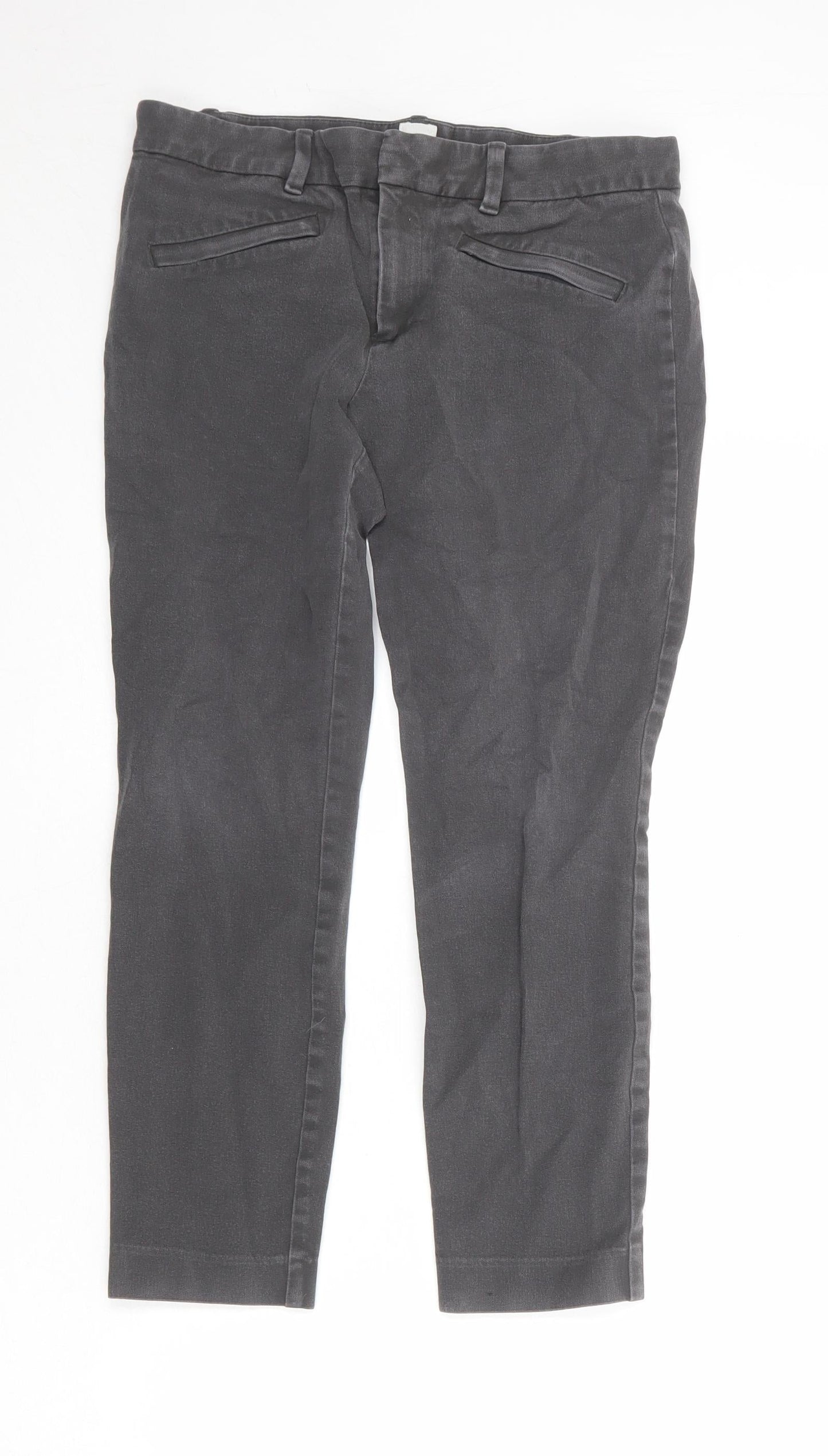 Womens UK Size 8 Gap Regular Fit Chino Grey Trousers