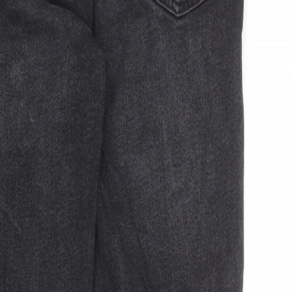 New Look Womens Grey Cotton Skinny Jeans Size 12 Regular Zip