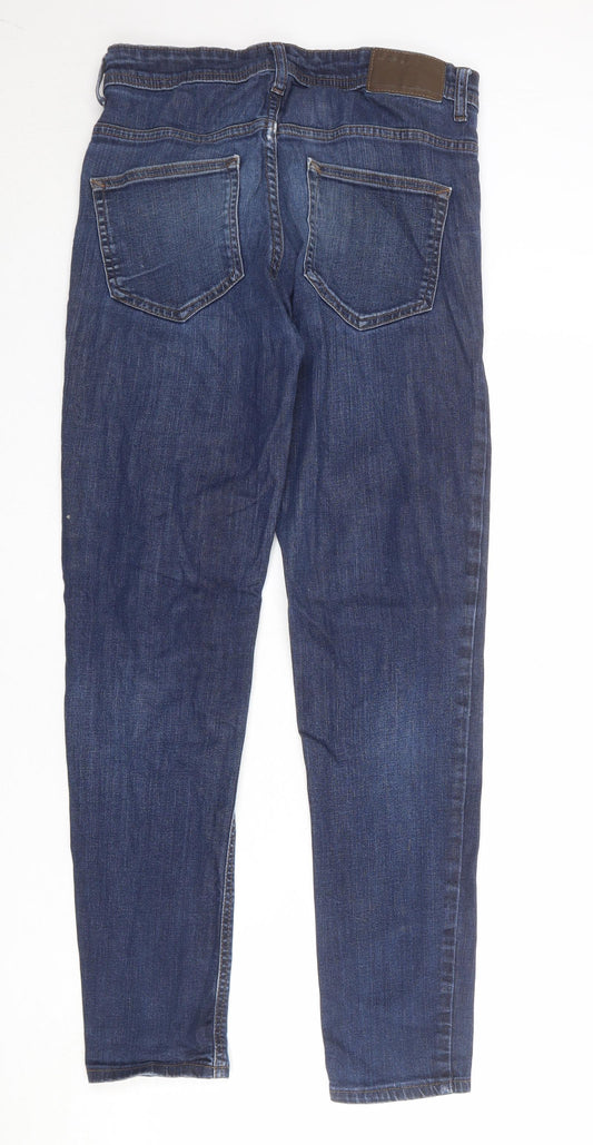 Denim & Co. Mens Blue Cotton Skinny Jeans Size 32 in Regular Button