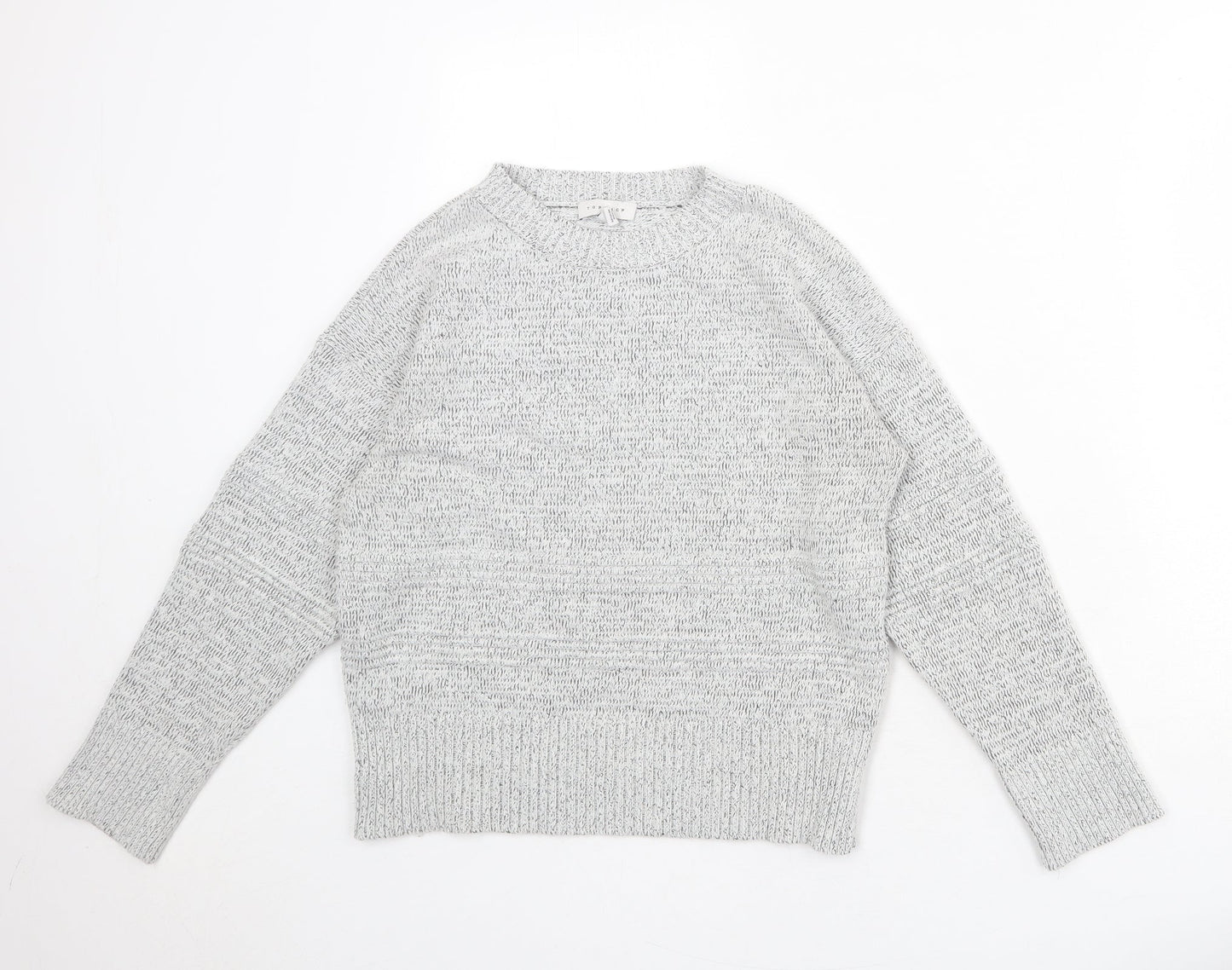 Womens UK Size S Topshop Grey Pullover Jumper