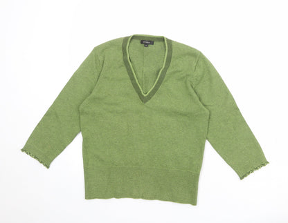 Womens UK Size M Linea Green Pullover Jumper