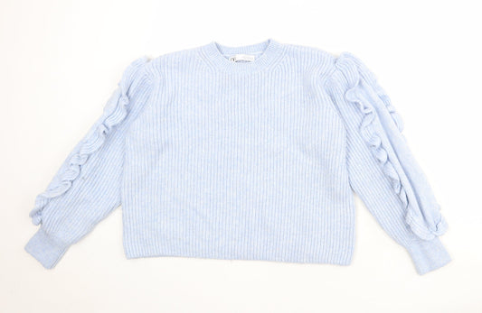 Womens UK Size M Zara Blue Pullover Jumper
