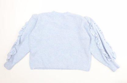 Womens UK Size M Zara Blue Pullover Jumper