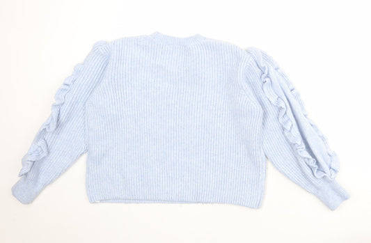 Womens UK Size M Zara Blue Pullover Jumper