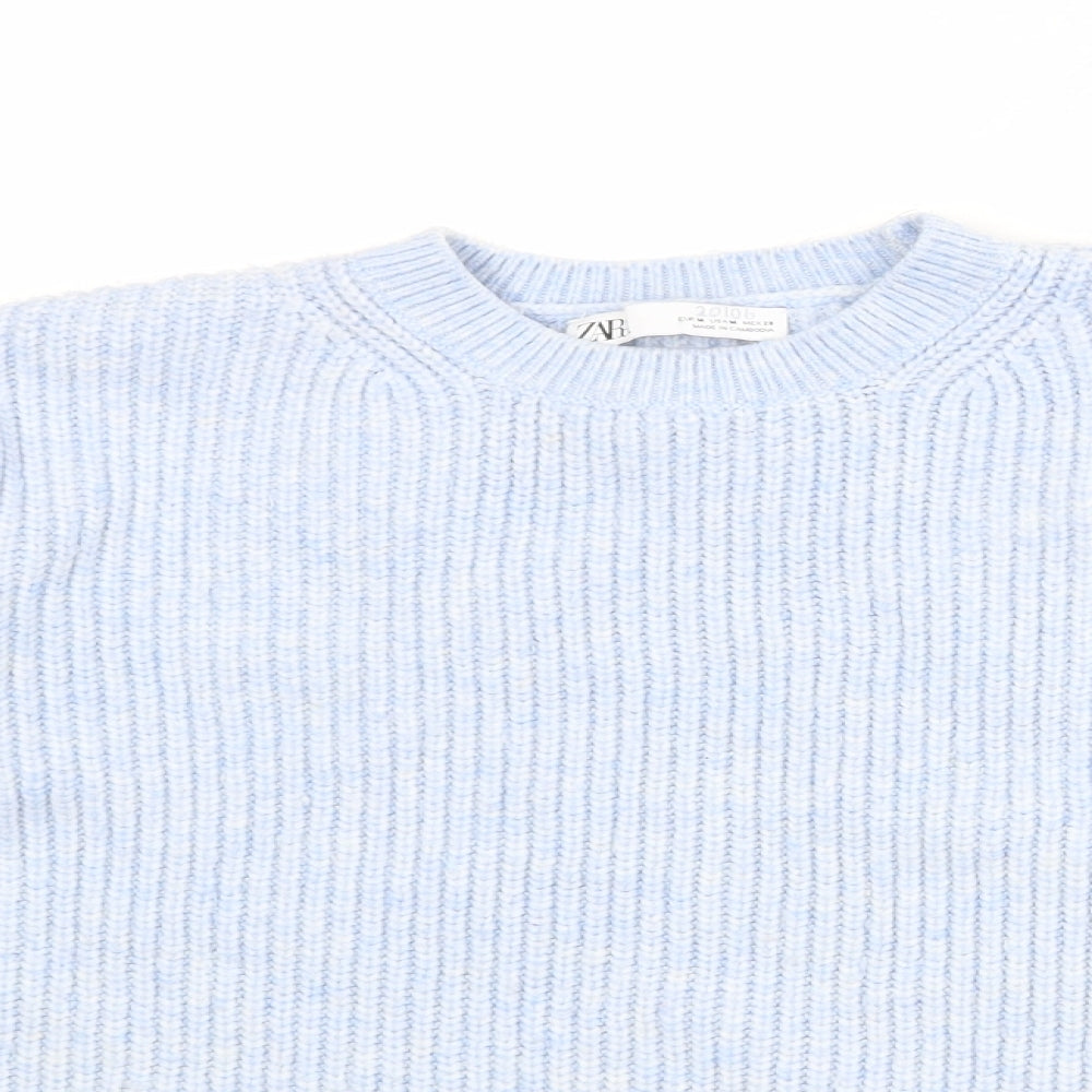 Womens UK Size M Zara Blue Pullover Jumper