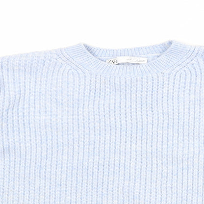 Womens UK Size M Zara Blue Pullover Jumper
