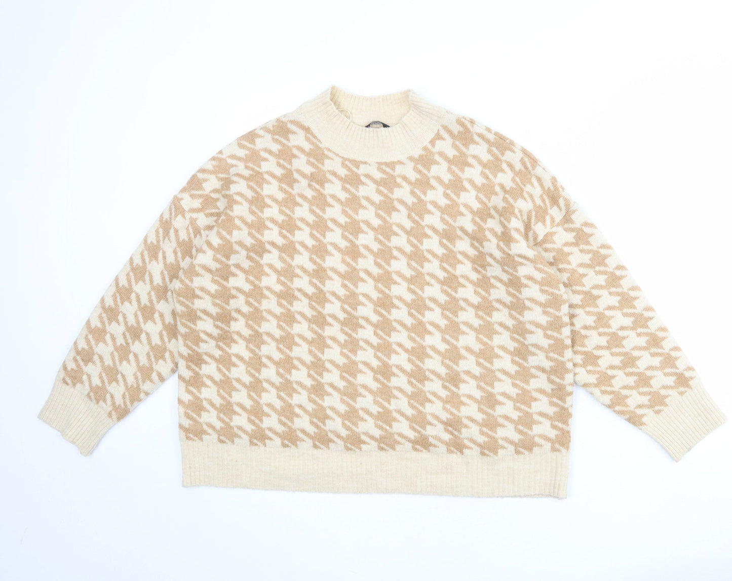 Womens UK Size 18 M&Co Beige Pullover Jumper
