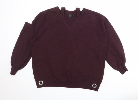 Womens UK Size S River Island Red Pullover Jumper
