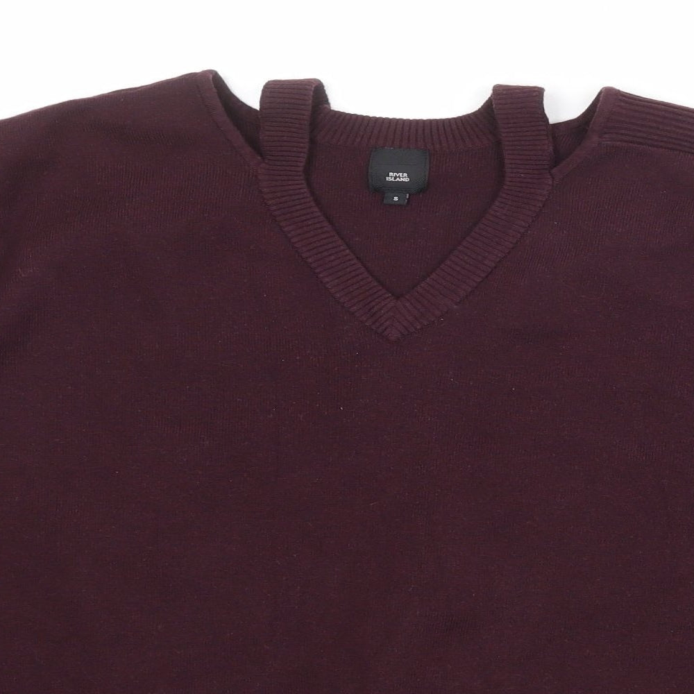 Womens UK Size S River Island Red Pullover Jumper