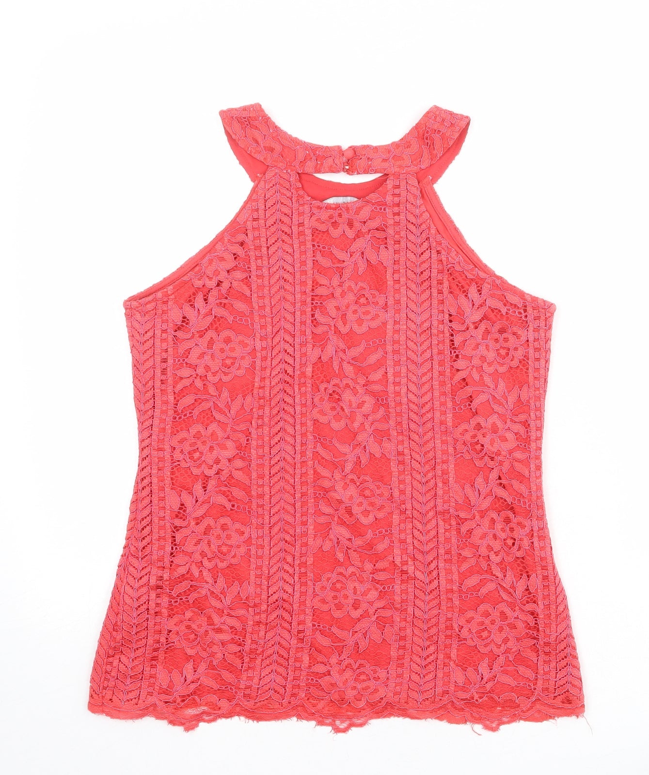 Womens UK Size 10 Dorothy Perkins Pink Basic Tank