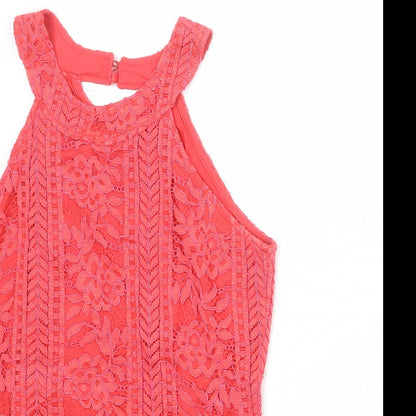 Womens UK Size 10 Dorothy Perkins Pink Basic Tank