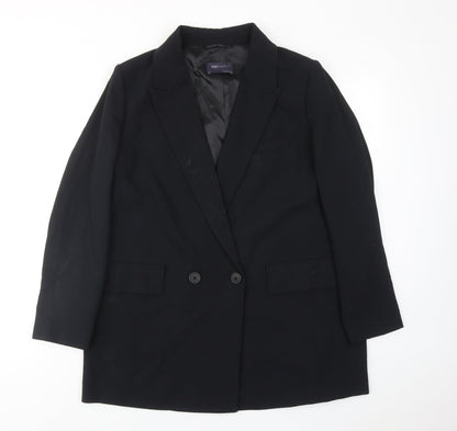Marks and Spencer Womens Black Polyester Jacket Suit Jacket Size 16