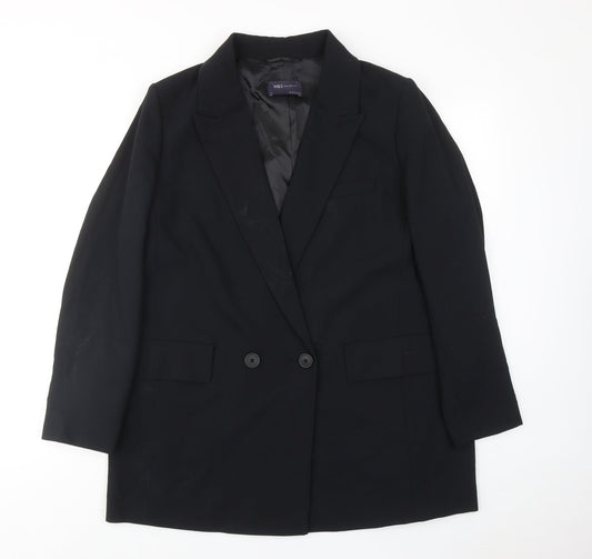 Marks and Spencer Womens Black Polyester Jacket Suit Jacket Size 16
