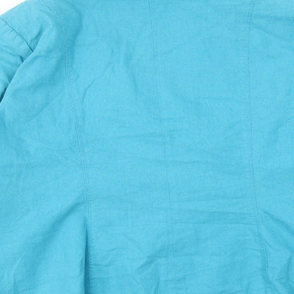Joanna Hope Womens Blue Jacket Blazer Size 8 Button