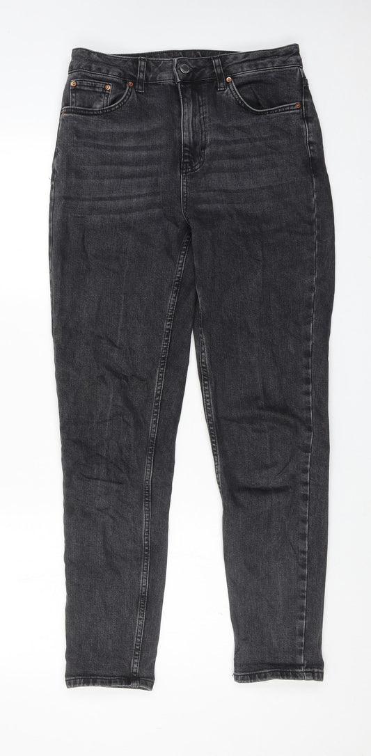 Topshop Womens Grey Cotton Skinny Jeans Size 28 L32 in Regular Zip