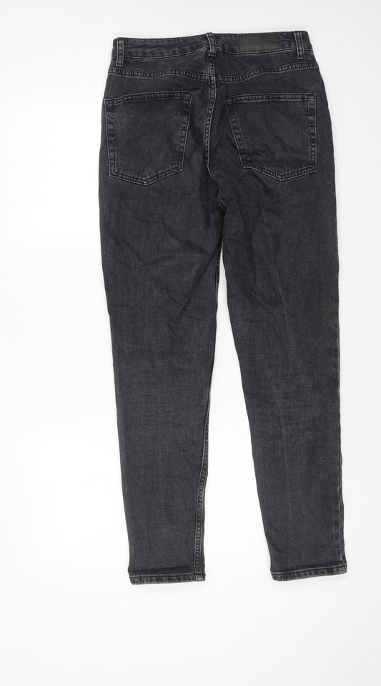 Topshop Womens Grey Cotton Skinny Jeans Size 28 L32 in Regular Zip