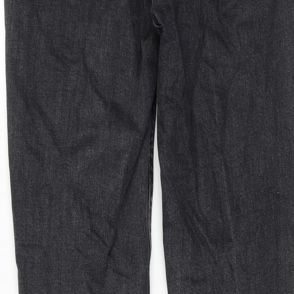Topshop Womens Grey Cotton Skinny Jeans Size 28 L32 in Regular Zip