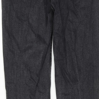 Topshop Womens Grey Cotton Skinny Jeans Size 28 L32 in Regular Zip
