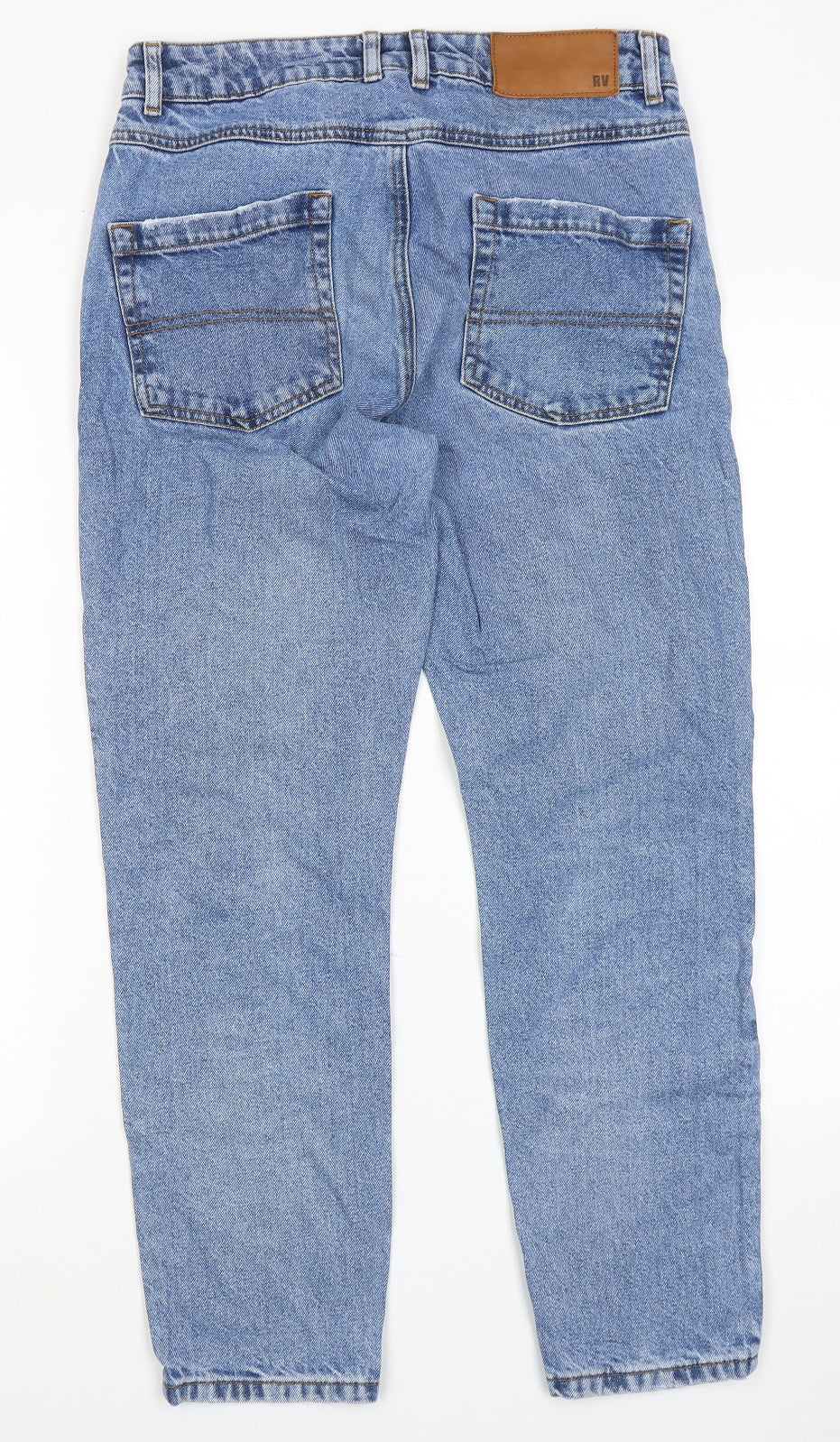 Reclaimed Vintage Womens Blue Cotton Skinny Jeans Size 30 in Regular Zip