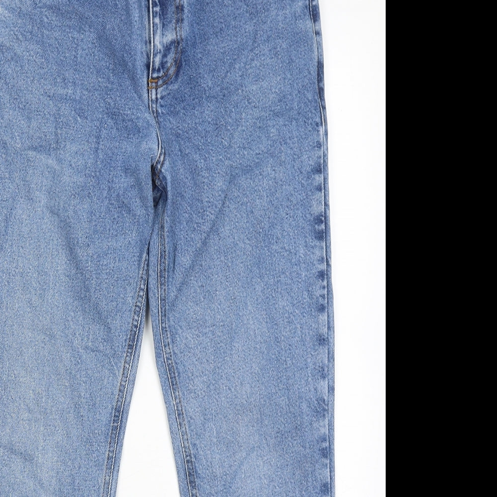 Reclaimed Vintage Womens Blue Cotton Skinny Jeans Size 30 in Regular Zip