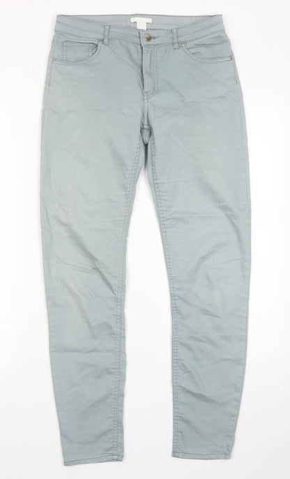 Womens UK Size 10 H&M Regular Fit Skinny Blue Jeans