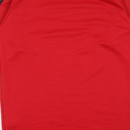 I SAW IT FIRST Womens Red Polyester Jumper Dress Size 6 Crew Neck Pullover - Side Stripe Detail