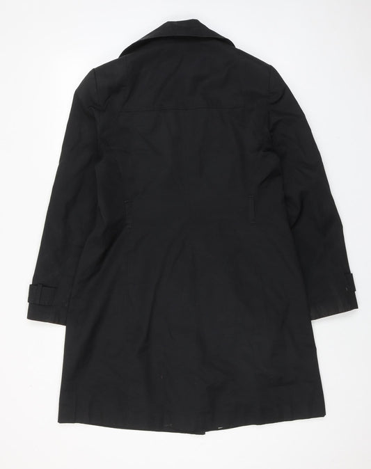 Womens UK Size 14 Sophie Gray Black Trench Coat