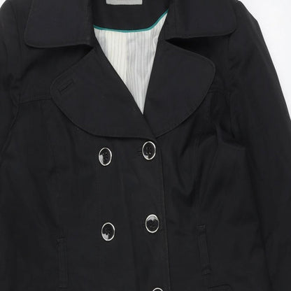 Womens UK Size 14 Sophie Gray Black Trench Coat